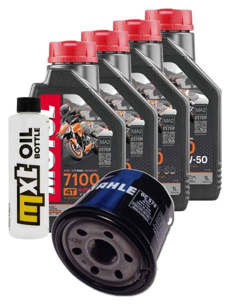 Inspektionspaket 4L 10W-50 + Ölfilter + 4x Zündkerze für Suzuki GSX-R 600 ccm Bj. 2004