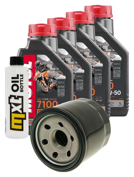 Inspektionspaket 4L 10W-50 + Ölfilter + 4x Zündkerze für Suzuki GSX-R 600 ccm Bj. 2004