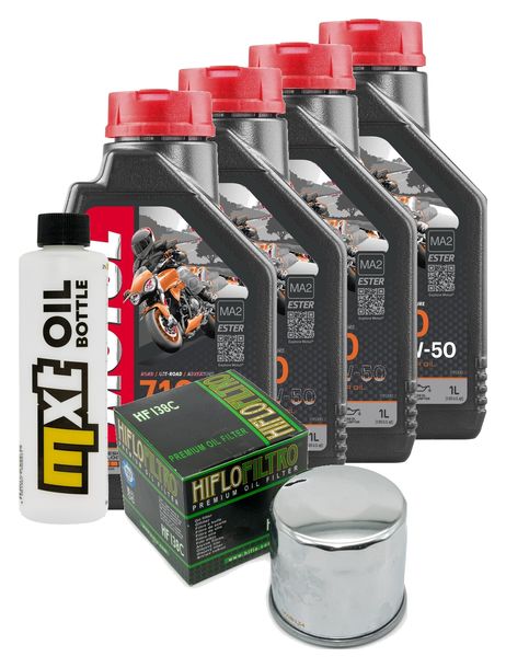 Inspektionspaket 4L 10W-50 + Ölfilter + 4x Zündkerze für Suzuki GSX-R 600 ccm Bj. 2004