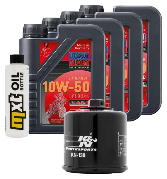 Inspektionspaket 4L 10W-50 + Ölfilter + 4x Zündkerze für Suzuki GSX-R 600 ccm Bj. 2004