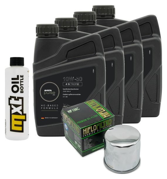 Inspektionspaket 4L 10W-50 + Ölfilter + 4x Zündkerze für Suzuki GSX-R 600 ccm Bj. 2004