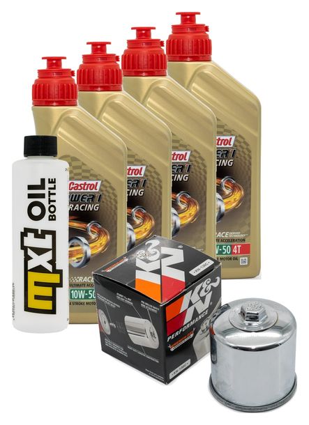 Inspektionspaket 4L 10W-50 + Ölfilter + 4x Zündkerze für Suzuki GSX-R 600 ccm Bj. 2004