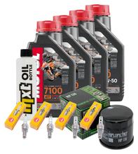 Inspekční balíček 4L 10W-50 + olejový filtr + 4x zapalovací svíčka pro Suzuki GSX-R 600 ccm rok výroby 2004