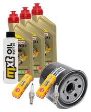 Inspection package 3L 10W-40 + oil filter + 2x spark plug for Suzuki SV S SF 650 ccm Year 2000 - 2006