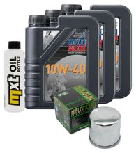 Kit d'inspection 3L 10W-40 + filtre à huile + 2 bougies pour Suzuki SV S SF 650 ccm Année 2000 - 2006
