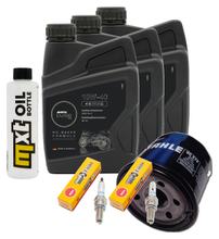 Kit d'inspection 3L 10W-40 + filtre à huile + 2 bougies pour Suzuki SV S SF 650 ccm Année 2000 - 2006