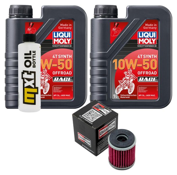 Inspektionspaket 2L 10W-50 + Ölfilter für TM EN F MX, Yamaha XG Tricker 250 / 530 ccm Bj. 2006 - 2010