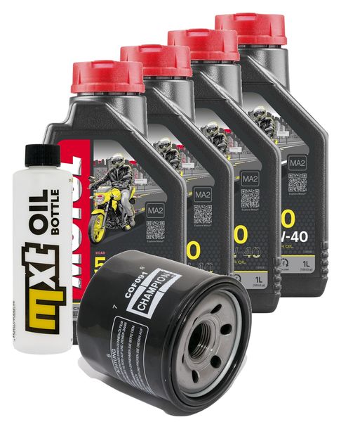 Inspektionspaket 4L 10W-40 + Ölfilter + 3x Zündkerze für Triumph Speed Triple i 955 ccm Bj. 2000 - 2001