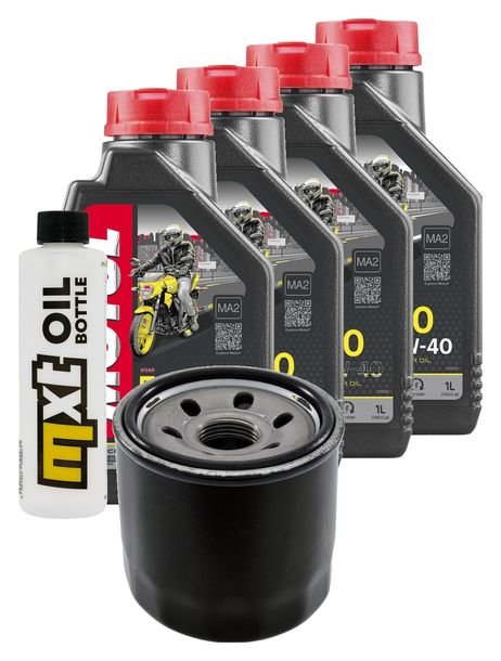 Inspektionspaket 4L 10W-40 + Ölfilter + 3x Zündkerze für Triumph Speed Triple i 955 ccm Bj. 2000 - 2001