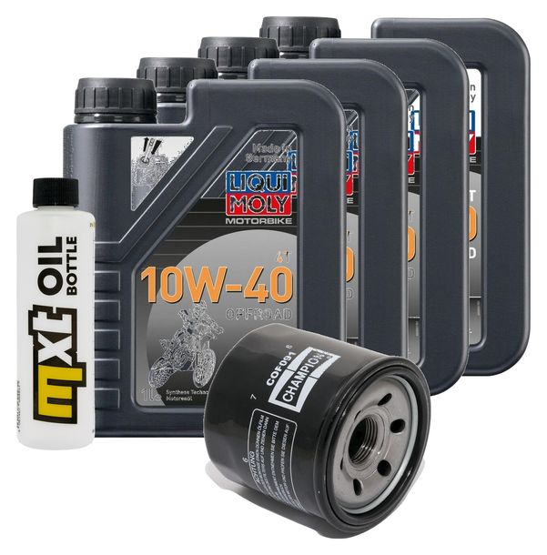 Inspektionspaket 4L 10W-40 + Ölfilter + 3x Zündkerze für Triumph Speed Triple i 955 ccm Bj. 2000 - 2001
