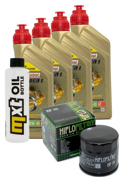 Inspektionspaket 4L 10W-40 + Ölfilter + 3x Zündkerze für Triumph Speed Triple i 955 ccm Bj. 2000 - 2001