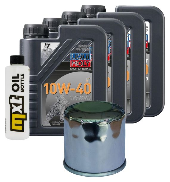 Inspektionspaket 4L 10W-40 + Ölfilter + 3x Zündkerze für Triumph Speed Triple i 955 ccm Bj. 2000 - 2001