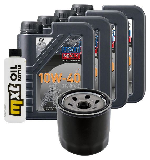 Inspektionspaket 4L 10W-40 + Ölfilter + 3x Zündkerze für Triumph Speed Triple i 955 ccm Bj. 2000 - 2001