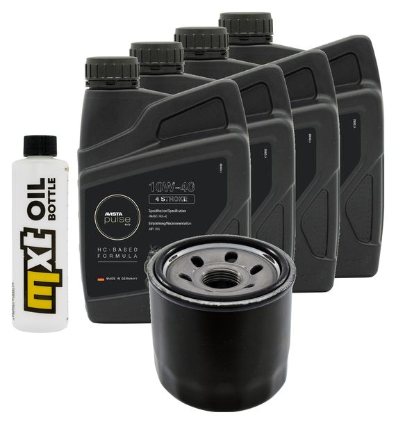 Inspektionspaket 4L 10W-40 + Ölfilter + 3x Zündkerze für Triumph Speed Triple i 955 ccm Bj. 2000 - 2001