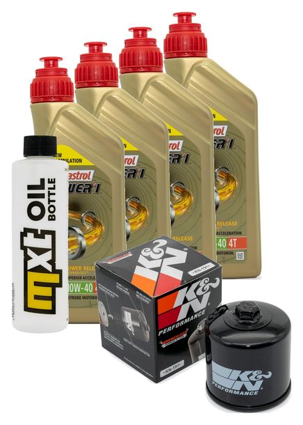 Inspektionspaket 4L 10W-40 + Ölfilter + 3x Zündkerze für Triumph Speed Triple i 955 ccm Bj. 2000 - 2001