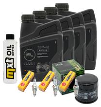Pacote de Inspeção 4L 10W-40 + Filtro de Óleo + 3x Vela de Ignição para Triumph Speed Triple i 955 ccm Ano de Fabricação 2000 - 2001