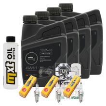 Pacote de Inspeção 4L 10W-40 + Filtro de Óleo + 3x Vela de Ignição para Triumph Speed Triple i 955 ccm Ano de Fabricação 2000 - 2001