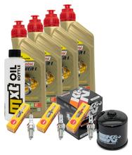 Pacote de Inspeção 4L 10W-40 + Filtro de Óleo + 3x Vela de Ignição para Triumph Speed Triple i 955 ccm Ano de Fabricação 2000 - 2001