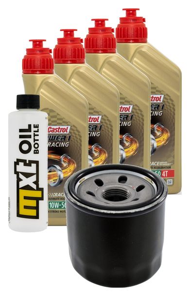 Inspektionspaket 4L 10W-50 + Ölfilter + 3x Zündkerze für Triumph Speed Triple i 955 ccm Bj. 2002