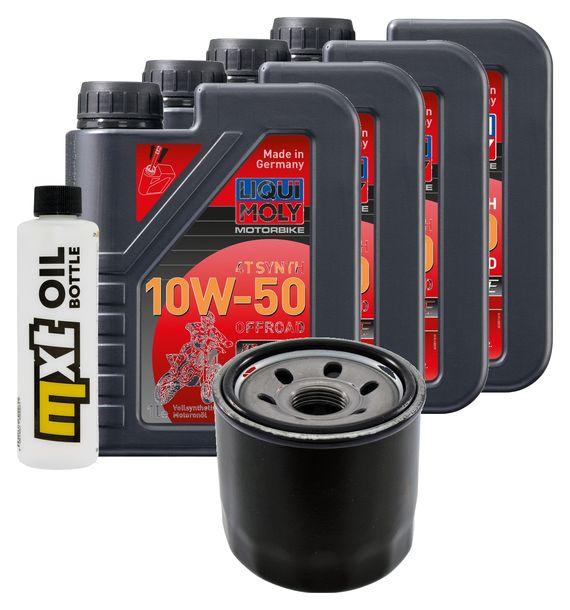 Inspektionspaket 4L 10W-50 + Ölfilter + 3x Zündkerze für Triumph Speed Triple i 955 ccm Bj. 2002