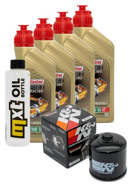 Inspektionspaket 4L 10W-50 + Ölfilter + 3x Zündkerze für Triumph Speed Triple i 955 ccm Bj. 2002