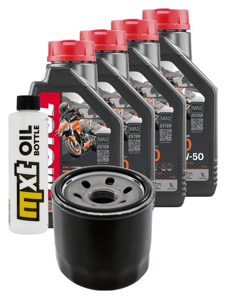 Inspektionspaket 4L 10W-50 + Ölfilter + 3x Zündkerze für Triumph Speed Triple i 955 ccm Bj. 2003