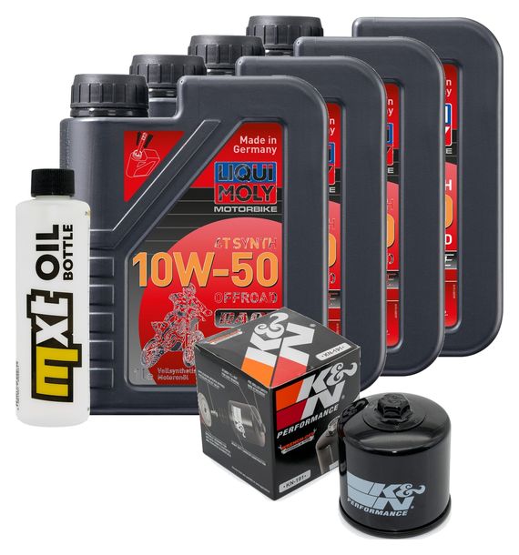 Inspektionspaket 4L 10W-50 + Ölfilter + 3x Zündkerze für Triumph Speed Triple i 955 ccm Bj. 2003