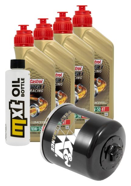 Inspektionspaket 4L 10W-50 + Ölfilter + 3x Zündkerze für Triumph Speed Triple i 955 ccm Bj. 2004