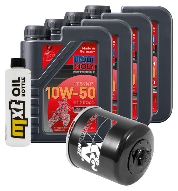 Inspektionspaket 4L 10W-50 + Ölfilter + 3x Zündkerze für Triumph Speed Triple i 955 ccm Bj. 2004