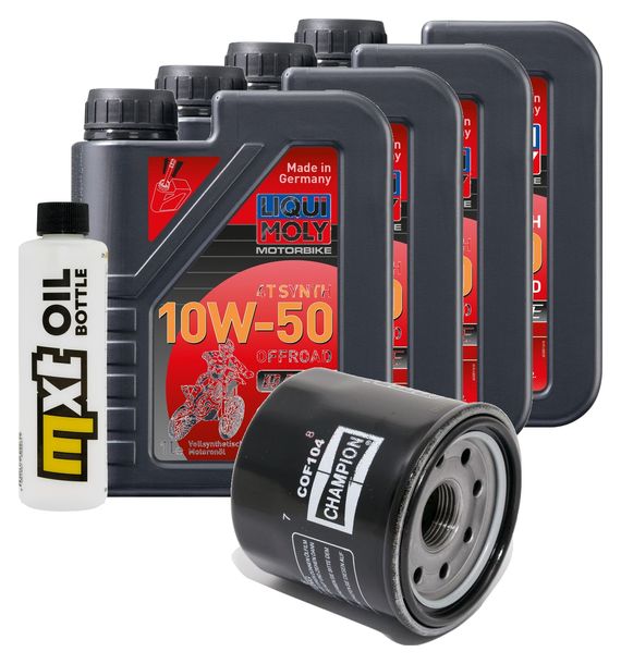 Inspektionspaket 4L 10W-50 + Ölfilter + 3x Zündkerze für Triumph Speed Triple i 955 ccm Bj. 2004