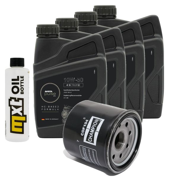 Inspektionspaket 4L 10W-50 + Ölfilter + 3x Zündkerze für Triumph Speed Triple i 955 ccm Bj. 2004