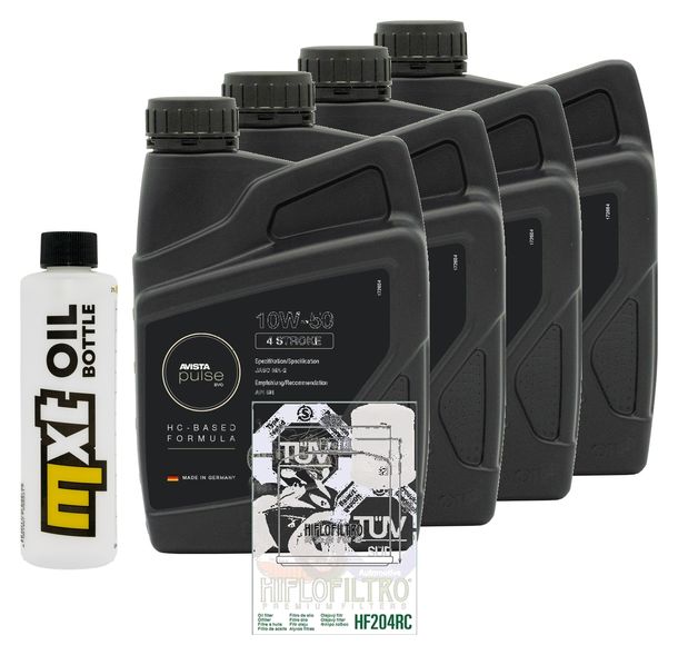Inspektionspaket 4L 10W-50 + Ölfilter + 3x Zündkerze für Triumph Speed Triple i 955 ccm Bj. 2004