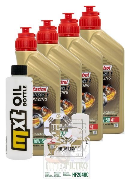 Inspektionspaket 4L 10W-50 + Ölfilter + 3x Zündkerze für Triumph Speed Triple i 955 ccm Bj. 2004