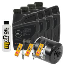 Kit d'inspection 4L 10W-50 + filtre à huile + 3x bougie pour Triumph Speed Triple i 955 ccm Année 2004