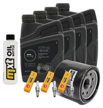 Kit d'inspection 4L 10W-50 + filtre à huile + 3x bougie pour Triumph Speed Triple i 955 ccm Année 2004