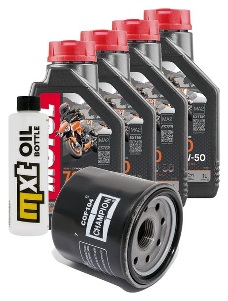 Inspektionspaket 4L 10W-50 + Ölfilter für Triumph Thruxton 865 ccm Bj. 2004 - 2007
