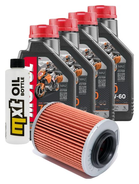 Paquete de inspección 4L 10W-60+filtro de aceite para Voxan Cafe Racer 1000 ccm Año 2002 - 2010