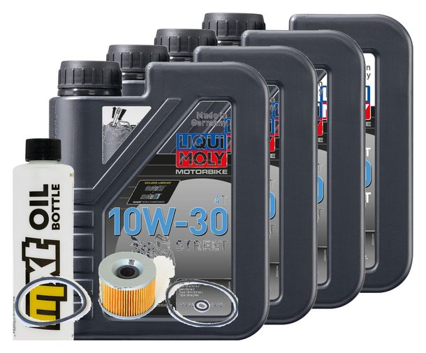 4L 10W-30 Inspection Package+ oil filter for Yamaha FJ U T XJR 1100 / 1200 ccm Year 1984 - 1998