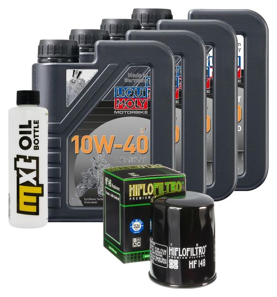 Pacchetto di ispezione 4L 10W-40 + filtro olio per Yamaha FJR 1300 ccm Anno 2001 - 2003