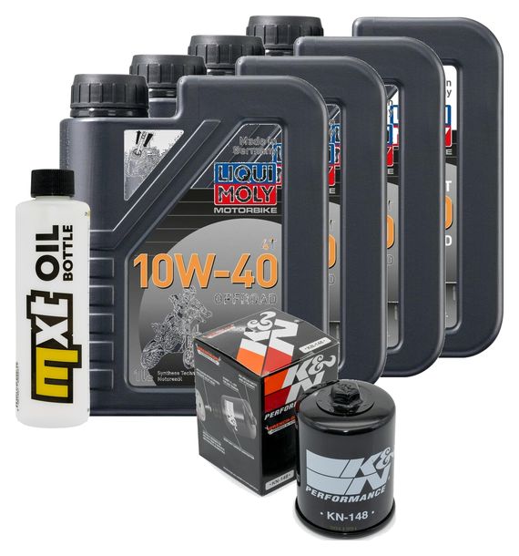 Pacchetto di ispezione 4L 10W-40 + filtro olio per Yamaha FJR 1300 ccm Anno 2001 - 2003