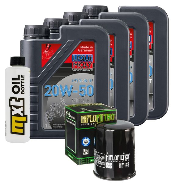 Pacchetto di ispezione 4L 20W-50+filtro olio per Yamaha FJR 1300 ccm Anno 2004 - 2010