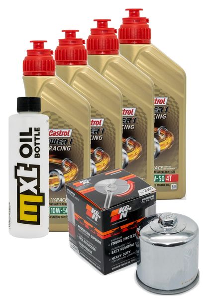 Inspektionspaket 4L 10W-50 + Ölfilter für Yamaha XVS A Midnight Star XT Z Super Tenere FZ 8 Fazer S SA FJR 779 - 1300 ccm Bj. 2009 - 2015
