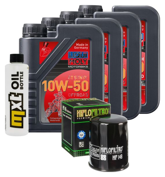 Pacchetto di ispezione 4L 10W-50+filtro olio per Yamaha FJR 1300 ccm Anno 2011 - 2012