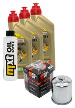 Inspektionspaket 3L 10W-40 + Ölfilter + 4x Zündkerze für Yamaha FZ 6 Fazer S 600 ccm Bj. 2004