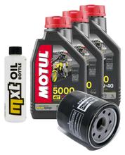 Kit d'inspection 3L 10W-40 + filtre à huile + 4x bougie pour Yamaha FZ 6 Fazer S 600 ccm Année 2004