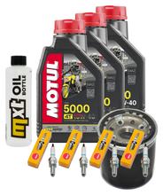 Kit d'inspection 3L 10W-40 + filtre à huile + 4x bougie pour Yamaha FZ 6 Fazer S 600 ccm Année 2004