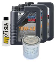 Kit d'inspection 3L 10W-40 + filtre à huile + 4x bougie pour Yamaha FZ 6 Fazer S 600 ccm Année 2004