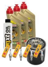 Inspektionspaket 3L 10W-40 + Ölfilter + 4x Zündkerze für Yamaha FZ 6 Fazer S 600 ccm Bj. 2004