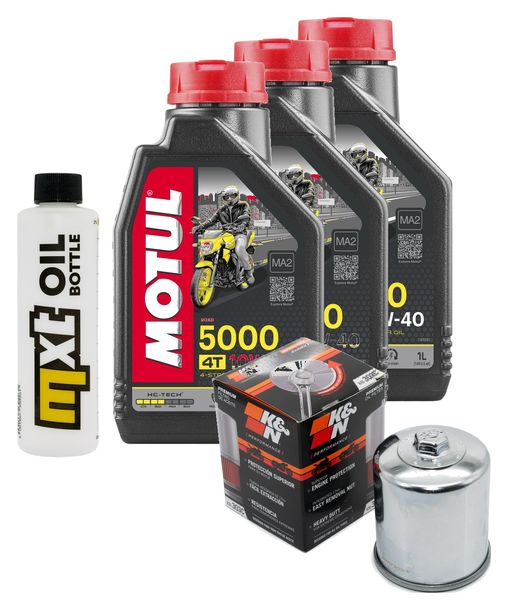 Inspektionspaket 3L 10W-40 + Ölfilter + 4x Zündkerze für Yamaha FZ 6 Fazer S YZF-R1 600 / 1000 ccm Bj. 2004 - 2005