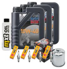 Inspektionspaket 3L 10W-40 + Ölfilter + 4x Zündkerze für Yamaha FZ 6 Fazer S 600 ccm Bj. 2006